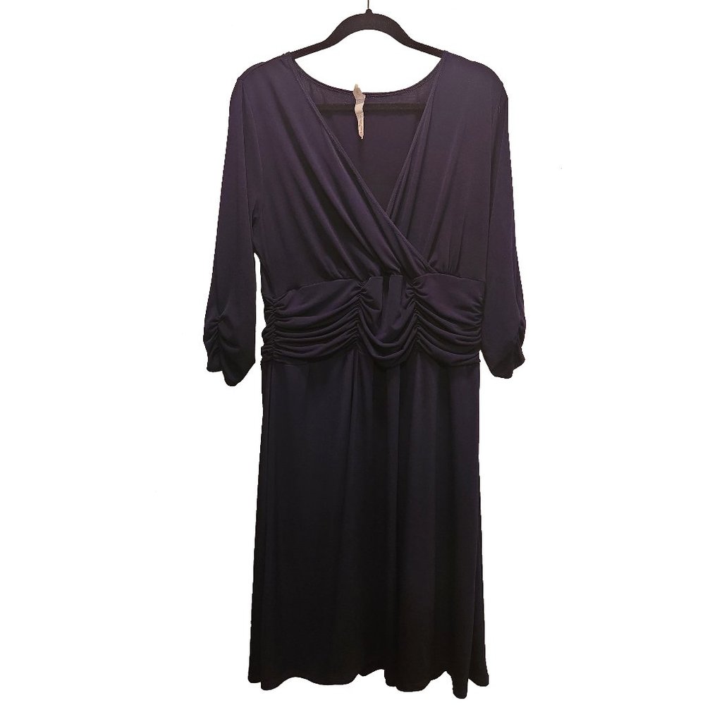 NY Collection Navy Blue Plus Size Dress